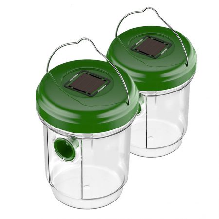 1/2/4 Pcs Wasp Trap Catcher Life Outdoor Solar Powered Trap With Ultraviolet LED Durable 