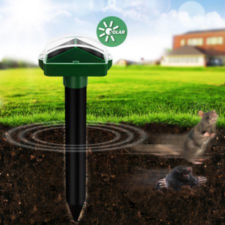 2018 Garden Solar Powered Mole Rodent Sonic Repeller Pest Control NJS 