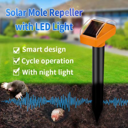 Solar Power Eco-Friendly Ultraschall Gopher Maulwurf Maus Schädlinge Repeller 