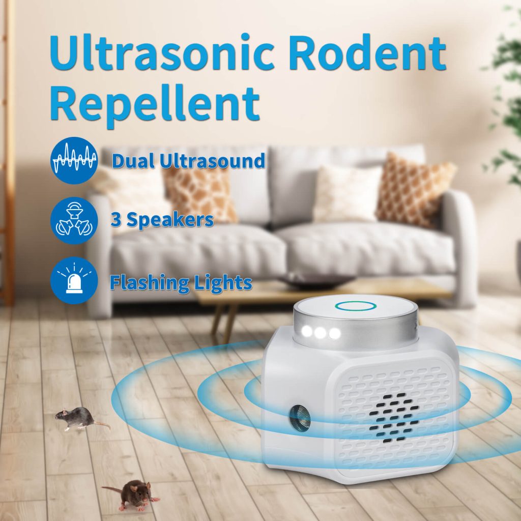 Rodent Repellent Indoor Ultrasonic Mouse Deterrent (4-1) 360