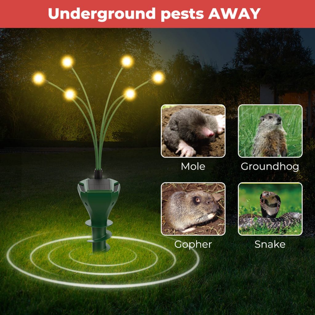 Solar Mole and Groundhog Repellent-1